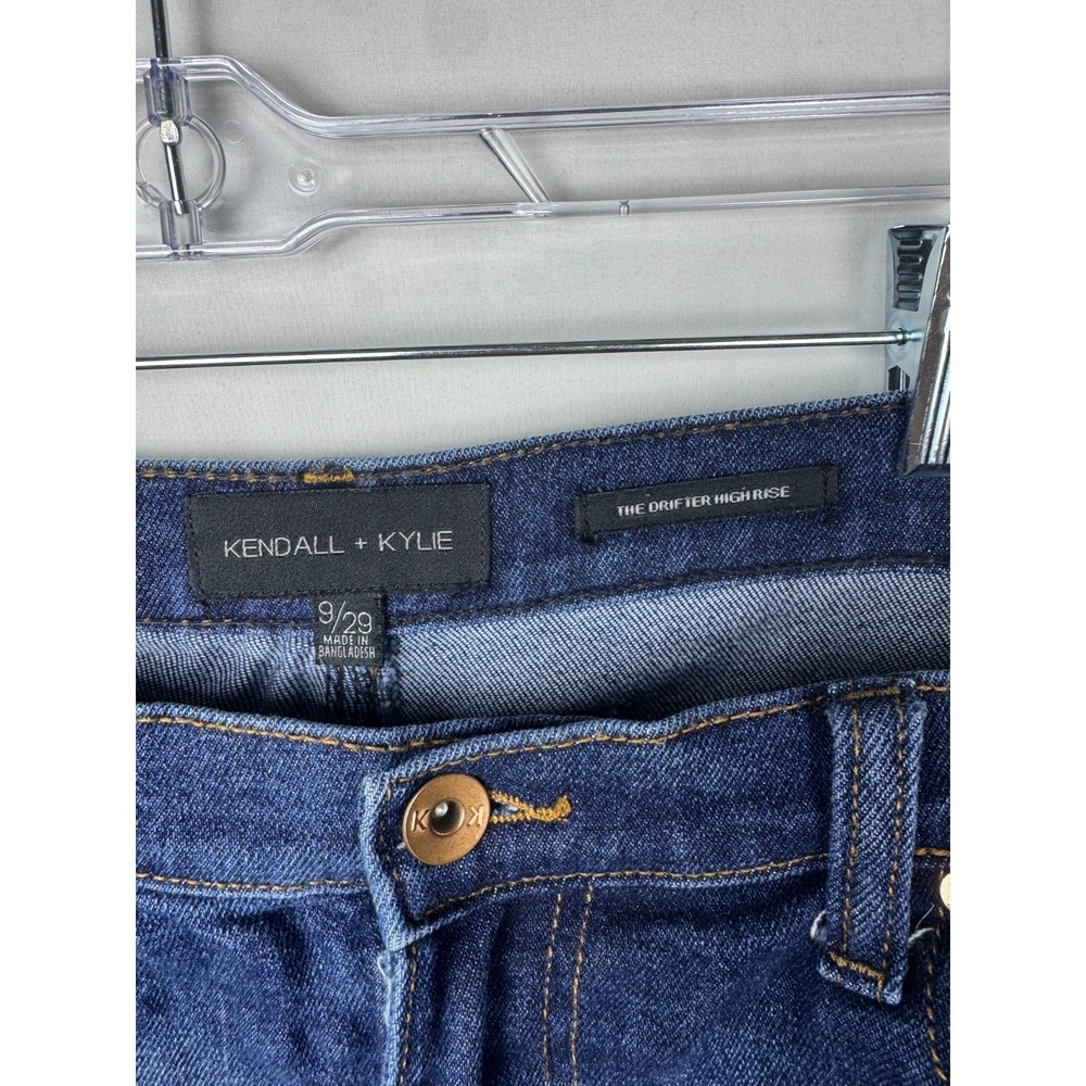 Kendall + Kylie High Rise Denim Shorts The Drifter Raw Hem Jean Shorts Size 9/29 - Picture 4 of 4